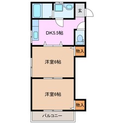 高茶屋駅 徒歩19分 2階の物件間取画像